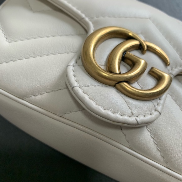Authentic Gucci super mini Marmont white - Picture 4 of 8